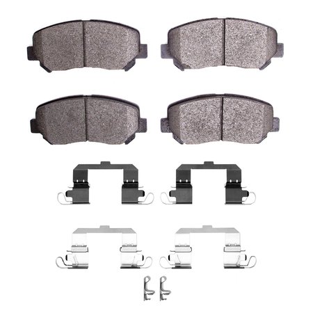 DYNAMIC FRICTION CO 5000 Advanced Brake Pads - Ceramic and Hardware Kit, Long Pad Wear, Front 1551-1640-01
